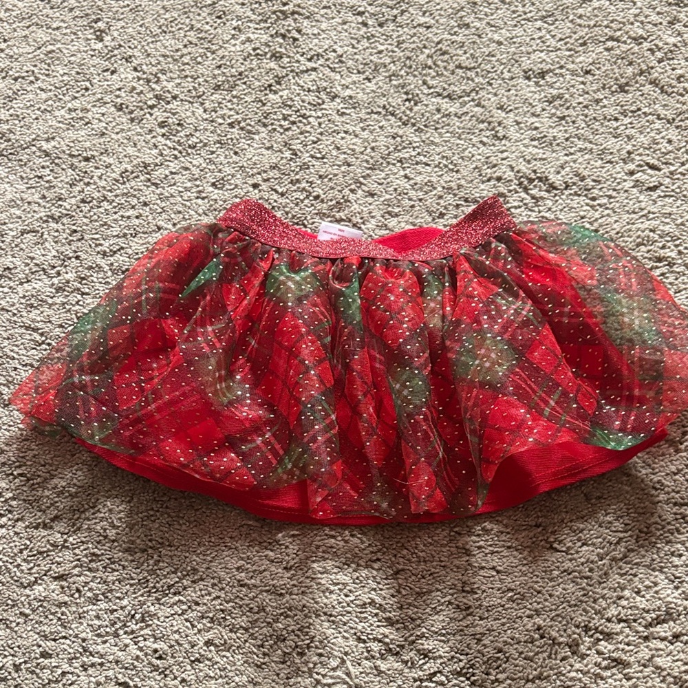 Holiday Time Festive Red and Green tulle Skirt